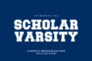 Related font Scholar Varsity