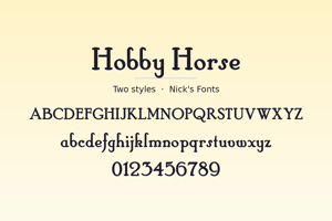 Related font Hobby Horse