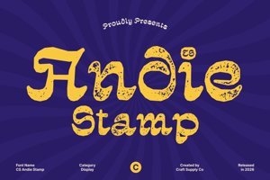 Related font CS Andie Stamp