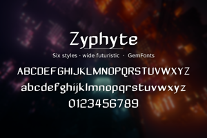 Related font Zyphyte