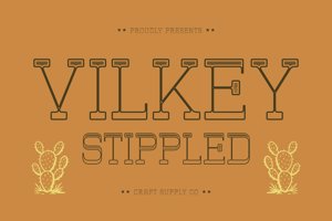 Related font Vilkey Stippled