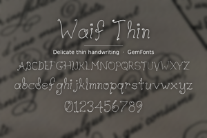 Related font Waif Thin