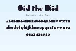 Related font Sid the Kid