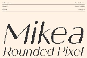 Related font Mikea Rounded Pixel
