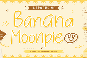 Related font Banana Moonpie