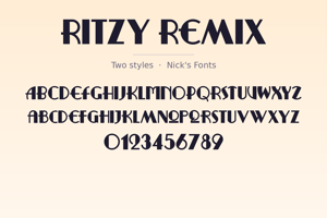 Related font Ritzy Remix