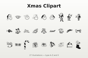 Related font Xmas Clipart