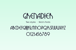 Related font Grenadier