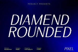 Related font Diamend Rounded Pixel