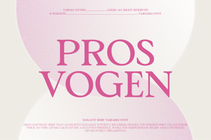 Related font TBJ Pros Vogen