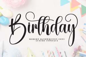 Related font Birthday