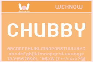 Related font CHUBBY
