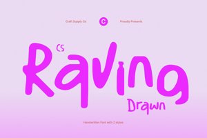Related font CS Raving Drawn