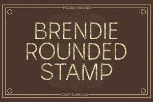 Related font Brendie Rounded Stamp