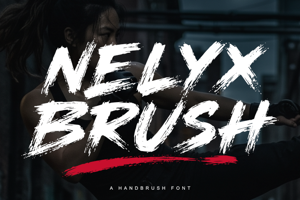 Related font Nelyx Brush
