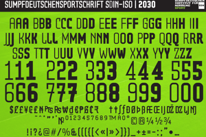 Related font Sumpfdeutschensportschrift SdIN