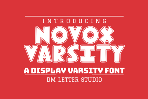Related font Novox Varsity