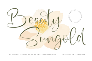 Related font Beauty Sungold VERSION