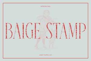 Related font Baige Stamp