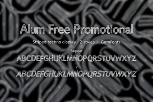 Related font Alum Free Promotional