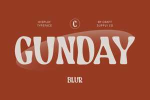 Related font Gunday Blur