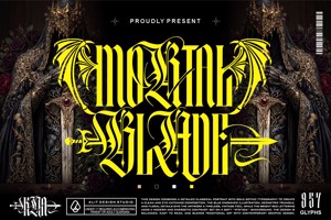 Related font Mortal Blade