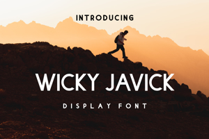 Related font WICKY JAVICK