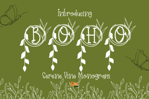 Serene Vine Monogram