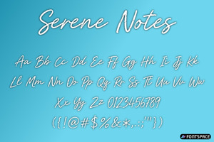 Related font Serene Notes