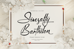 Related font Simsalty Barthilon