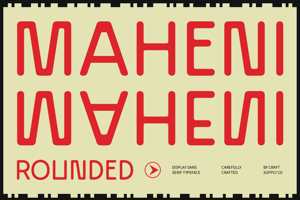 Related font Maheni Rounded
