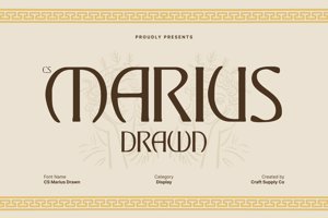 Related font CS Marius Drawn