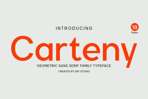 Related font Carteny DEMO