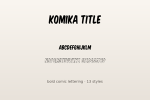 Related font Komika Title