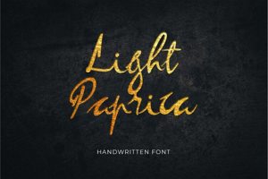 Related font Light Paprica Flowy Signature