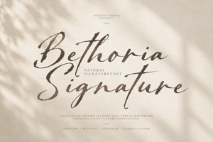 Related font Bethoria Signature