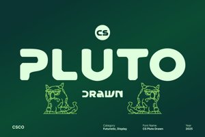 Related font CS Pluto Drawn
