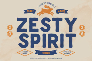 Related font Zesty Spirit Bold