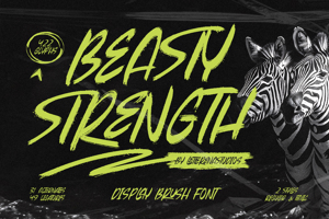 Related font Beasty Strength VERSION