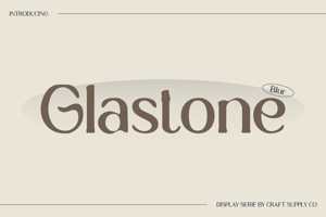 Related font Glastone Blur