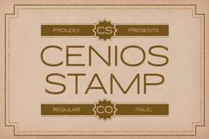 Related font Cenios Stamp