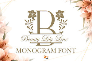 Beauty Lily Line Monogram