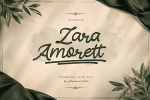 Related font Zara Amorett