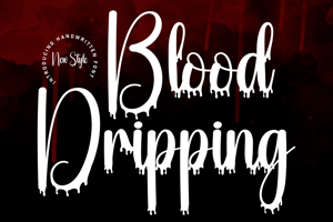 Related font Blood Dripping