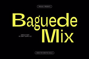Related font Baguede Mix