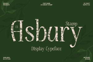 Related font CS Asbury Stamp