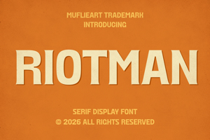 Related font Riotman
