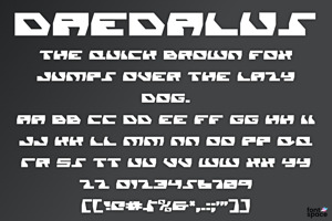 Related font Daedalus