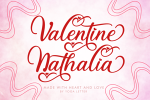 Related font Valentine Nathalia
