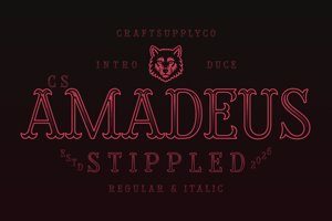 Related font CS Amadeus Stippled